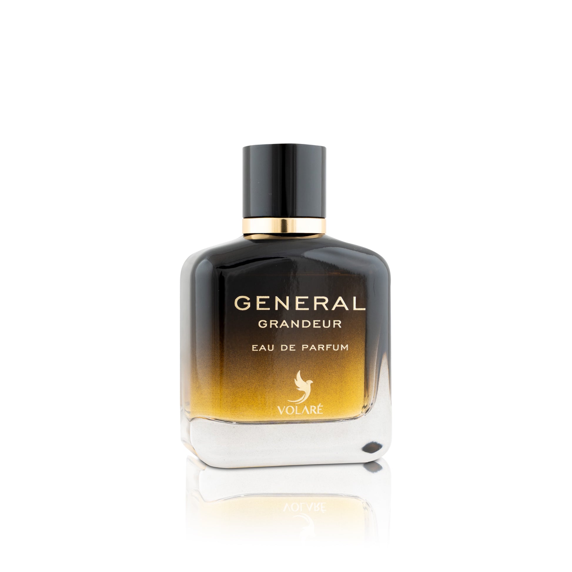 Perfume bottle labeled 'General Grandeur' on a white background