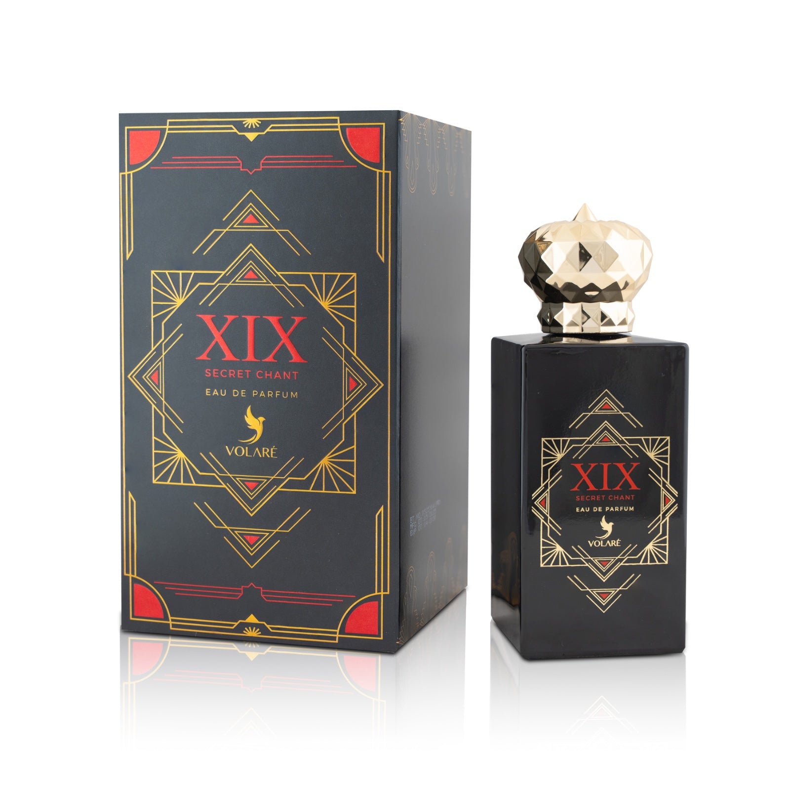 XIX Secret Chant Eau de Parfum bottle and packaging on a white background
