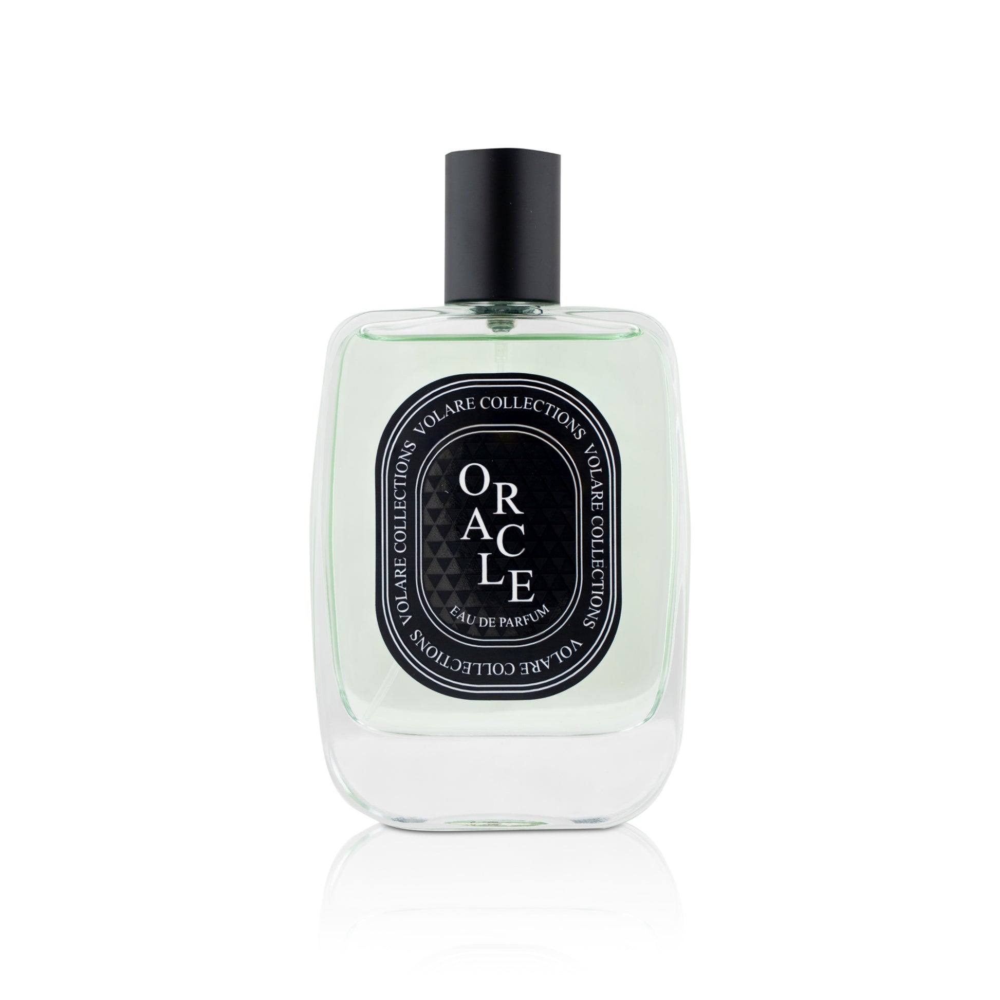 Perfume bottle labeled 'Oracle' on a white background