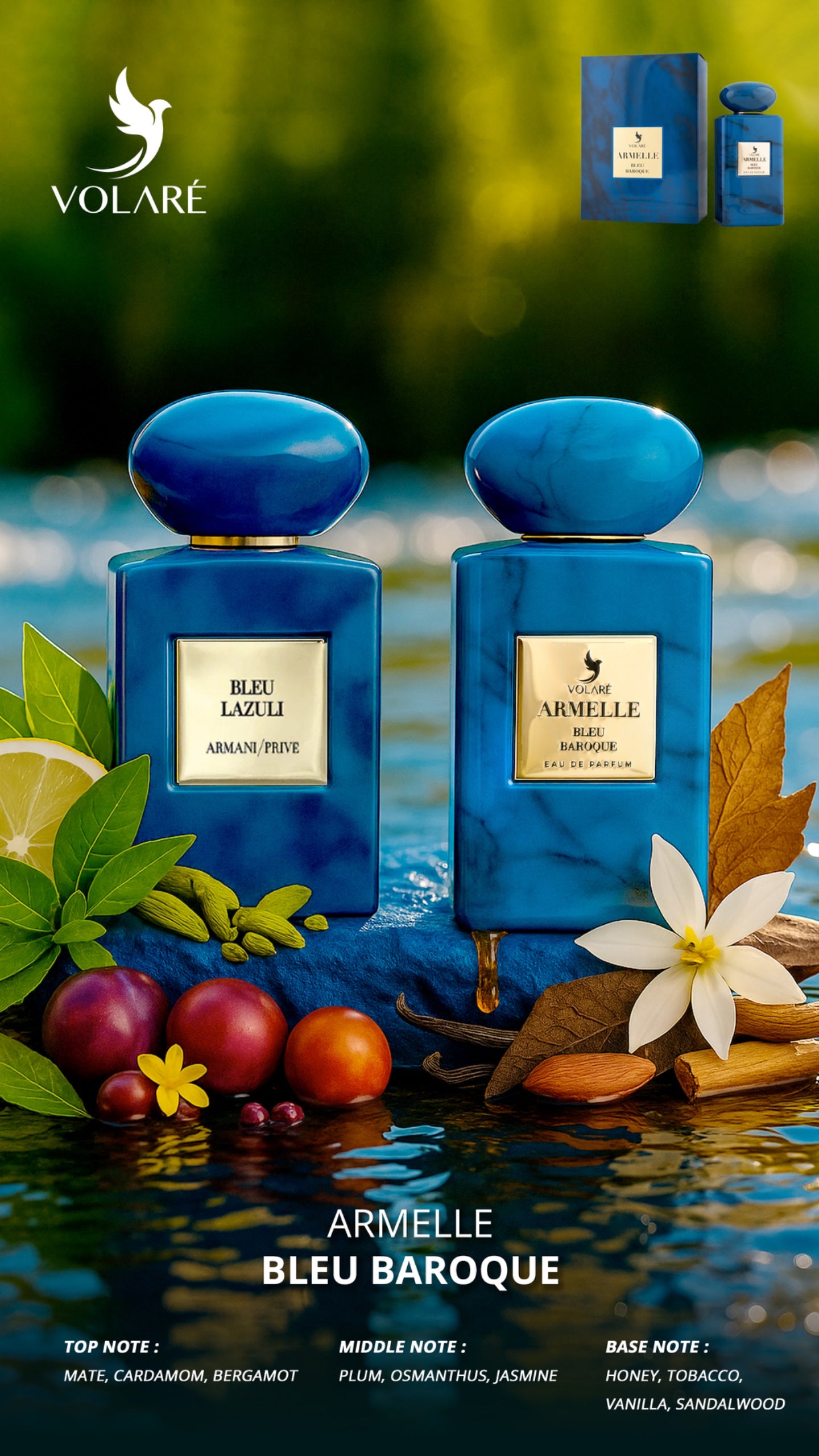 Armelle, Bleu Baroque
