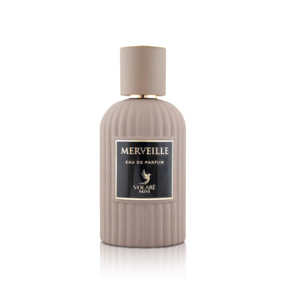 Perfume bottle labeled 'Merveille' on a white background