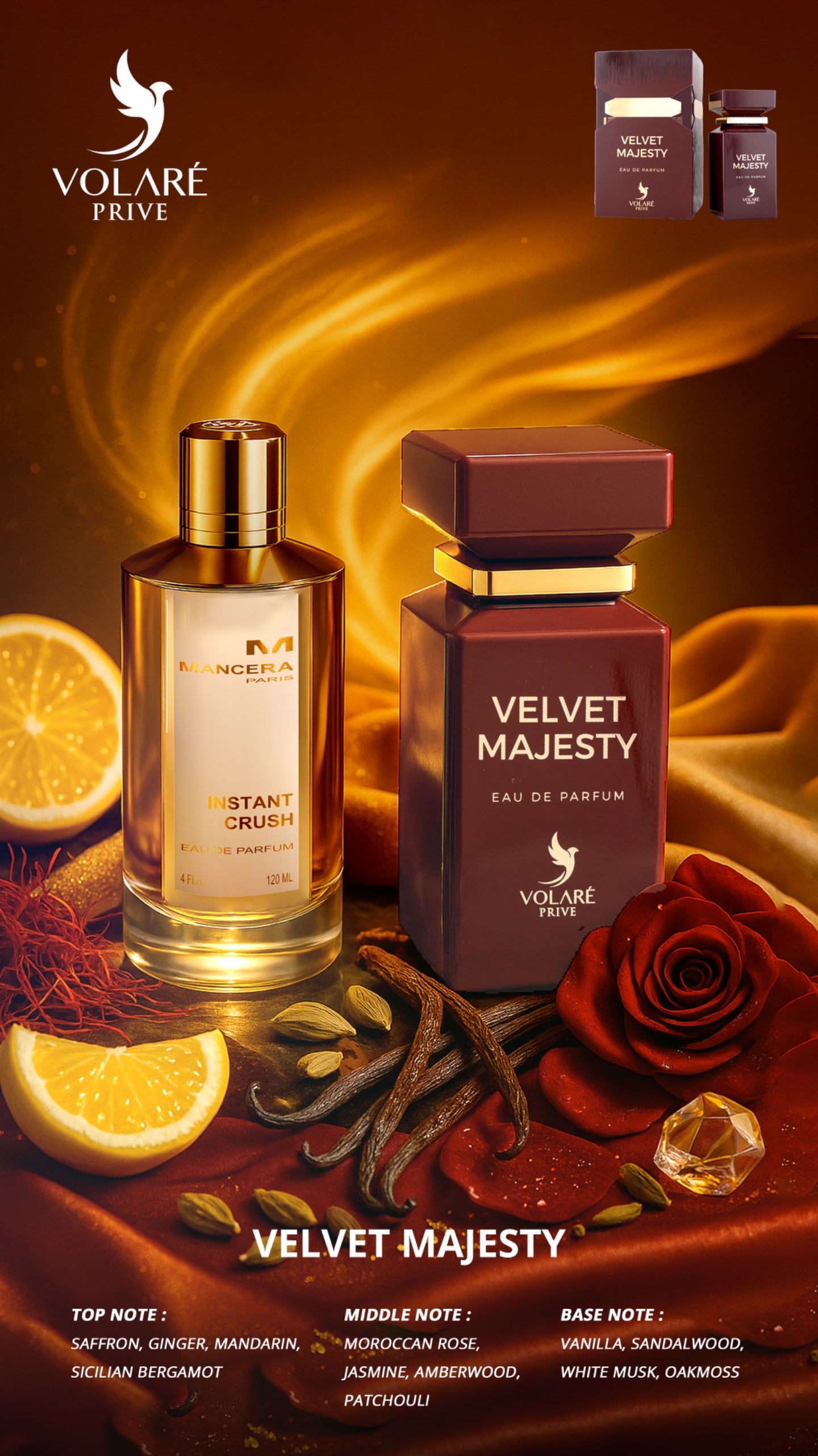【美品】mau 香水　velvet 50ml Volare Prive Velvet Majesty Eau De Parfum 100ml | Amber Floral