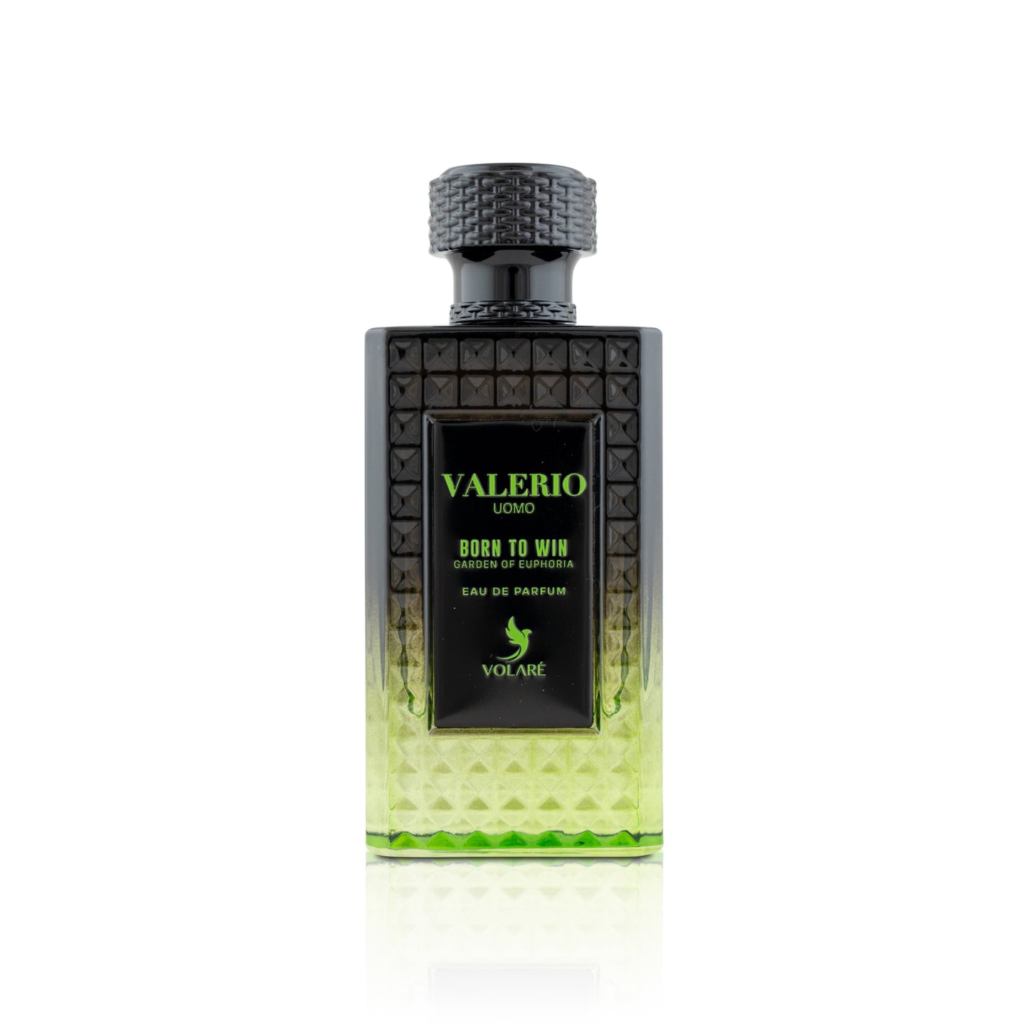 Perfume bottle labeled 'Valerio' on a white background