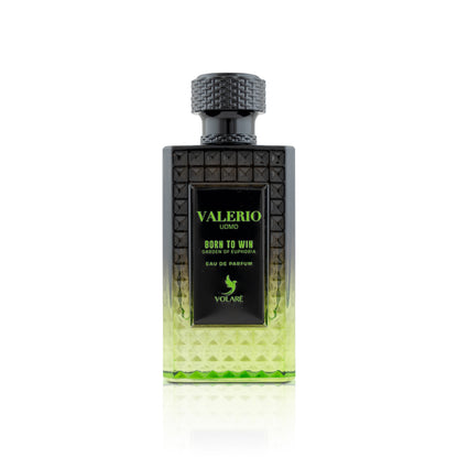 Perfume bottle labeled 'Valerio' on a white background