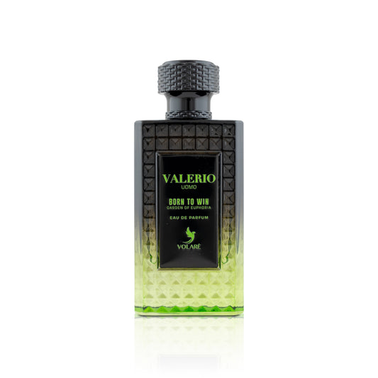 Perfume bottle labeled 'Valerio' on a white background