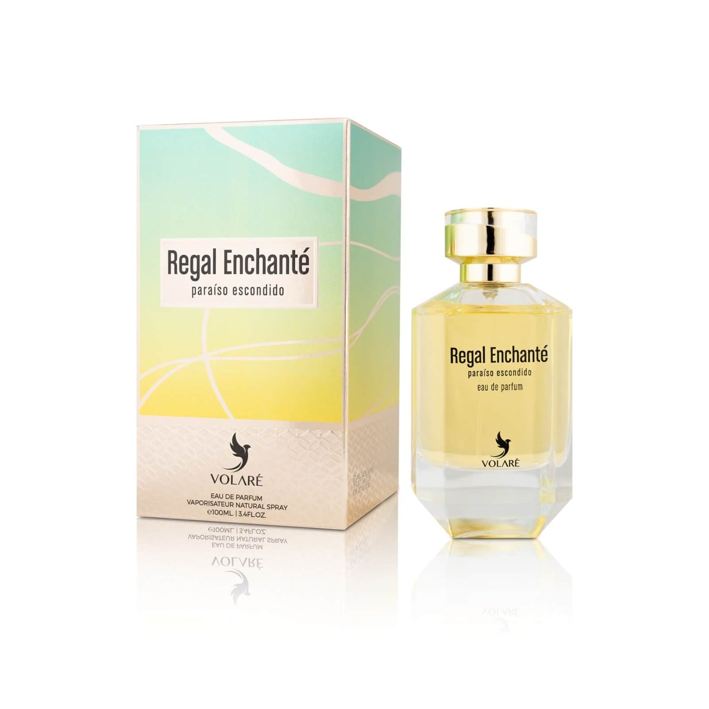 Image of Volare Regal Enchante paraiso escondido perfume bottle with box